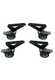 SimXPro 4x uchwyty na kółka + 4x kółka 75 mm