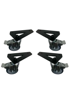 SimXPro 4x Feet Brackets + 4x 75mm Locking Wheels