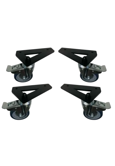 SimXPro 4x Feet Brackets + 4x 75mm Locking Wheels