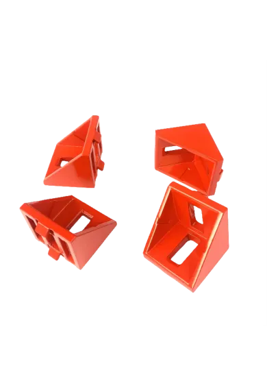 SimXPro 4x Corner Bracket - 40x40 Red