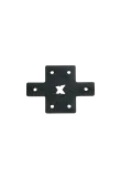 SimXPro 2x Cross Connector Plate - 3mm - 40-80 - Black